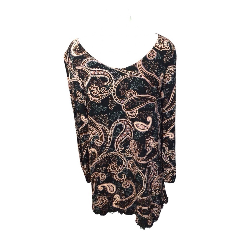 Chic Paisley Print Women's Tunic